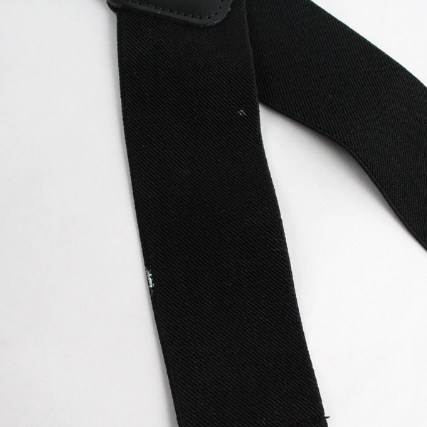 Unbranded Solid Black Clip Adjustable Elastic Men's X Back Suspenders