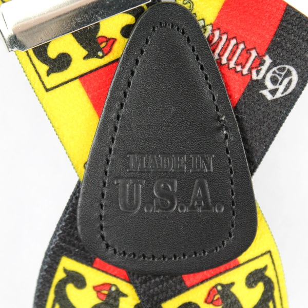 Unbranded Germany Print Clip Adjustable Elastic Men's X Back Suspenders