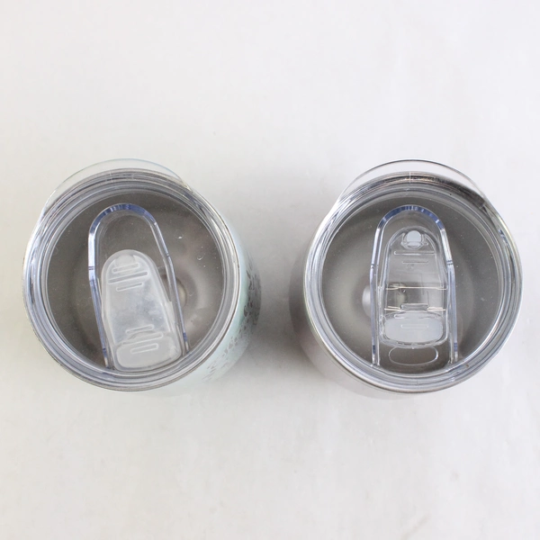 Set of 2 Thily Stemless Wine Tumbler Triple Insulated Thermos Metal Pink & Blue