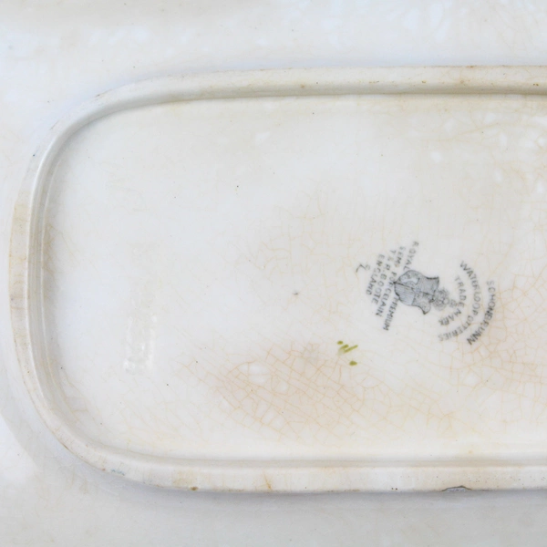 Antique TR Boote Waterloo Potteries Schonbrunn Trinket Tray Burslem England