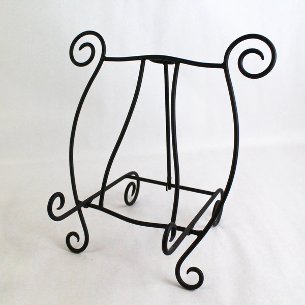 Square Green Tinted Glass Bowl With Wrought Iron Stand 14 Inch