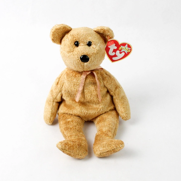 Ty Beanie Baby Cashew The Bear 2000 Brown Bear Plush Toy Doll with Tag