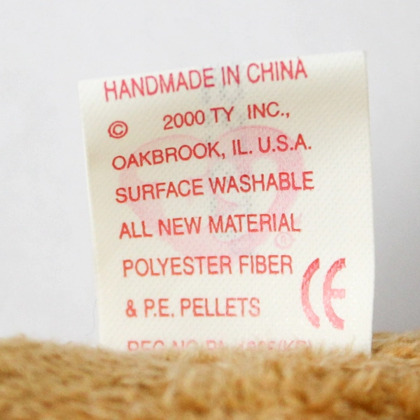 Ty Beanie Baby Cashew The Bear 2000 Brown Bear Plush Toy Doll with Tag