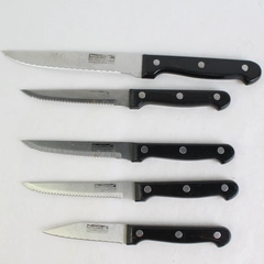 Set of 5 Master Chef Dura Cut Knives 3 Steak 1 Paring 1 Utility