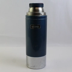 Vintage Thermos Co. King-Seeley Blue Thermos Bottle Model 2480 Flawed