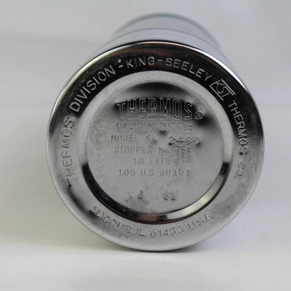 Vintage Thermos Co. King-Seeley Blue Thermos Bottle Model 2480 Flawed