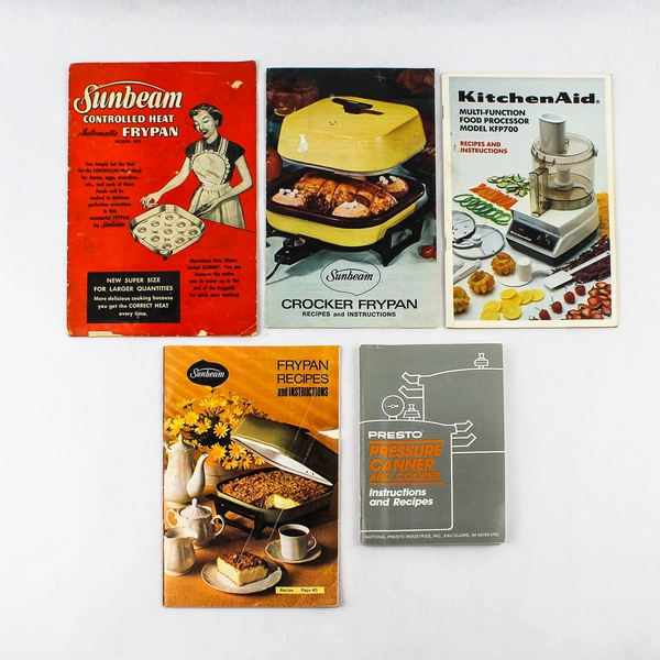 Vintage Lot Of 5 Instructions & Recipe Books For Different Kitchen Gadgets