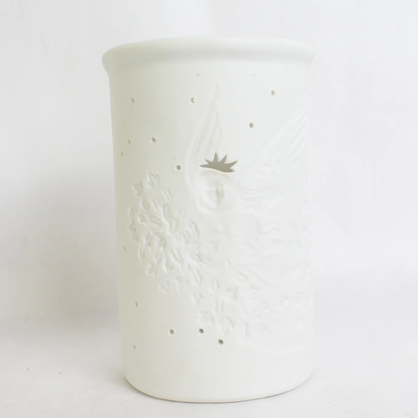 Midwest of Cannon Falls 2 Piece White Resin Christmas Fairy Candle Lamp 