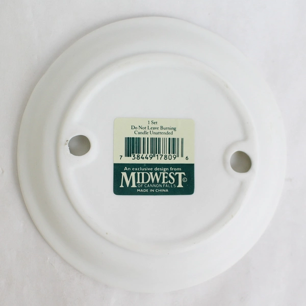 Midwest of Cannon Falls 2 Piece White Resin Christmas Fairy Candle Lamp 