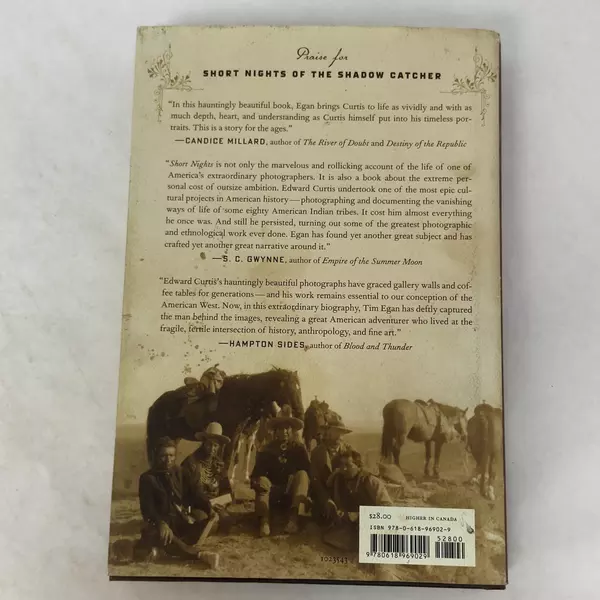 Short Nights of the Shadow Catcher by Timothy Egan 2012 Hardcover