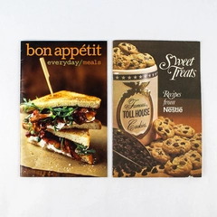 Lot of 2 Cookbook Pamphlets Bon Appetit Everyday Meals Nestle Sweat Treats PB