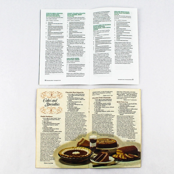 Lot of 2 Cookbook Pamphlets Bon Appetit Everyday Meals Nestle Sweat Treats PB