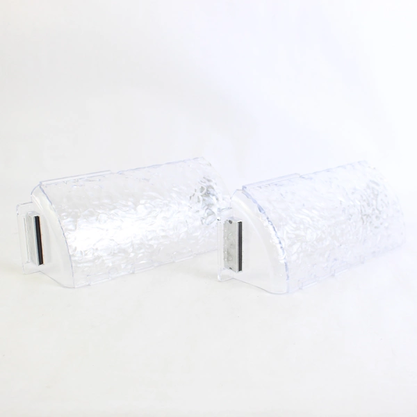 One Pair Of Adjustable Clear Textured Plastic Air Vent Deflector Covers 