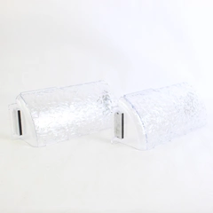 One Pair Of Adjustable Clear Textured Plastic Air Vent Deflector Covers 