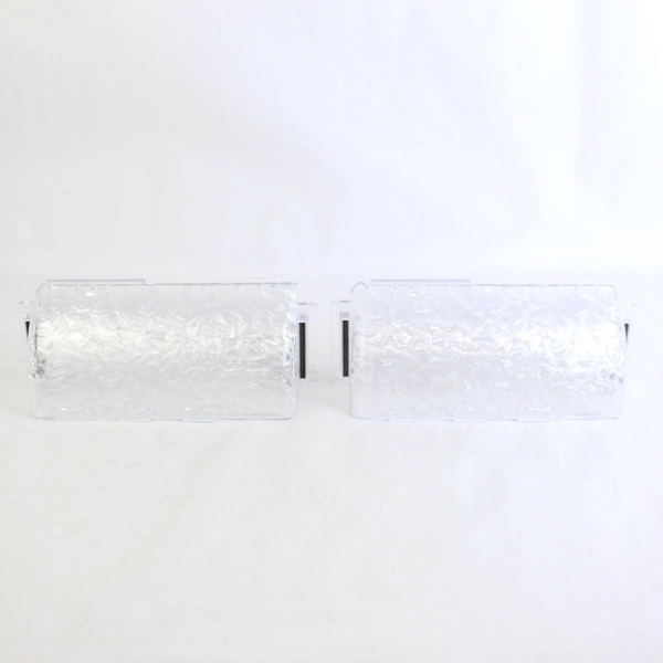 One Pair Of Adjustable Clear Textured Plastic Air Vent Deflector Covers 