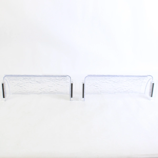 One Pair Of Adjustable Clear Textured Plastic Air Vent Deflector Covers 