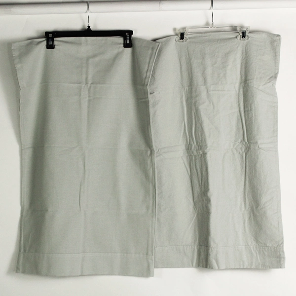 Lot of 5 Varied Gray White Beige Queen Cotton Pillowcases DIY Fabric Upcycling