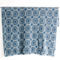 Blue and Gray Patterned Plush Throw Blanket 50" x 60"
