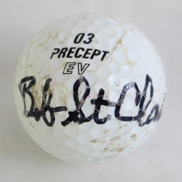 Precept EV White Golf Ball Game Used Autographed Bob St Clair