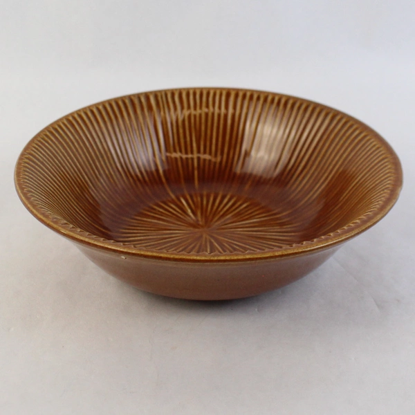 J C Penney Colin Cowie Brown Lotus Leaf Stoneware Soup Or Cereal Bowl