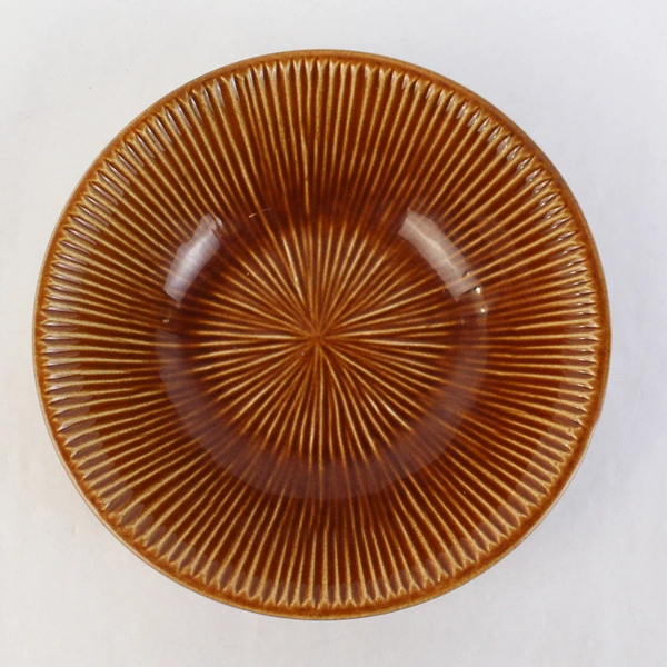 J C Penney Colin Cowie Brown Lotus Leaf Stoneware Soup Or Cereal Bowl