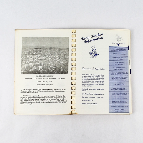 A Book Of Favorite Recipes by Insurance Women of Portland 1968 PB