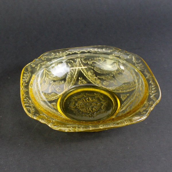 Vintage federal Glass madrid Amber Replacement Fruit Bowl 5 Inch