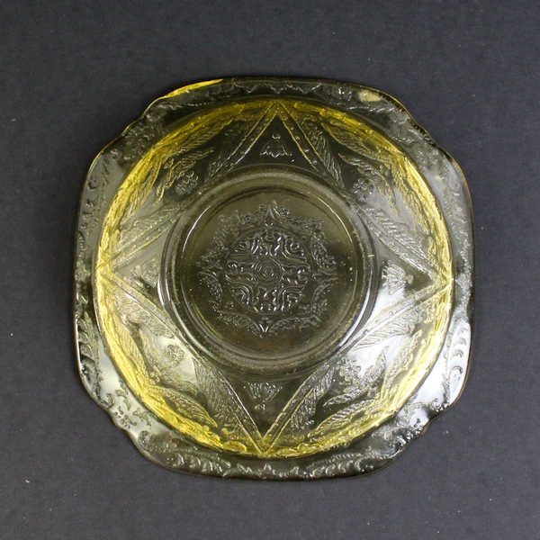 Vintage federal Glass madrid Amber Replacement Fruit Bowl 5 Inch