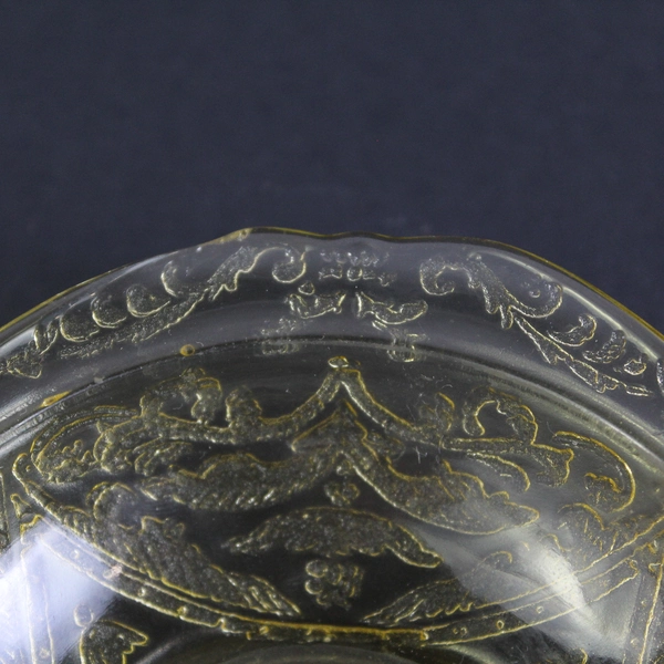 Vintage federal Glass madrid Amber Replacement Fruit Bowl 5 Inch