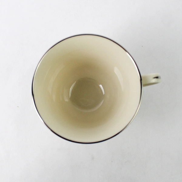 Set of 4 Lenox China Charleston Pattern Floral Footed Tea Cups 3.25" Tall