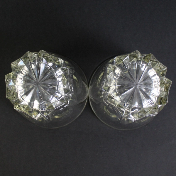 Lot of 2 Old Fashioned Whiskey Rocks Crystal Glasses 3.5 inch