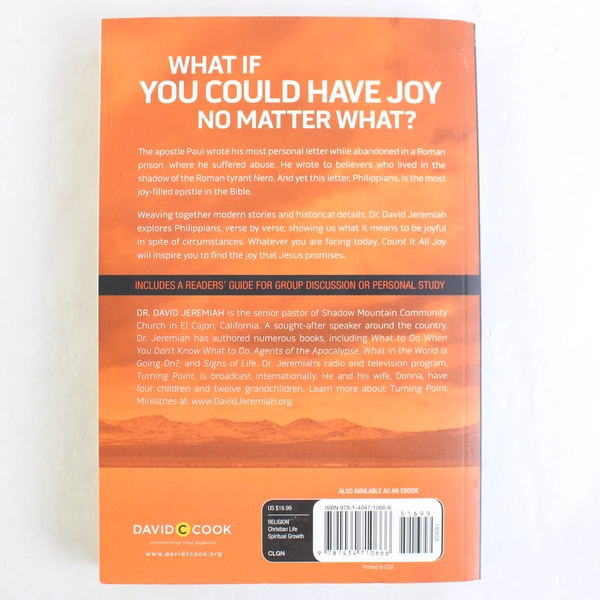 Count It All Joy by Dr David Jeremiah 2016 Paperback