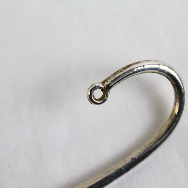 Silver Plate Shepherd's Crook Bookmark with Engraved Roses