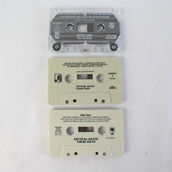 Lot of 3 Crystal Gayle Country Music Cassette Tapes These Days Three Good Reason