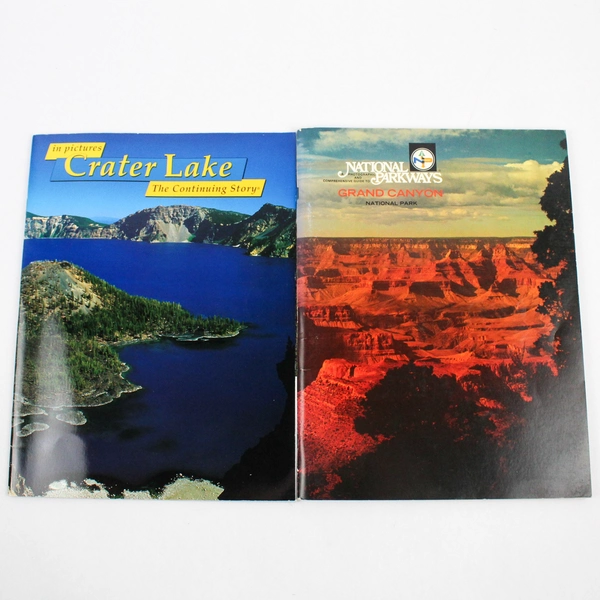 Vintage Lot Of 2 National Parks In Pictures Grand Canyon Crater Lake PB