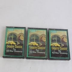 Lot of 3 Country Music Cassette Tape Country Classics An All-Star Treasury 1 2 3