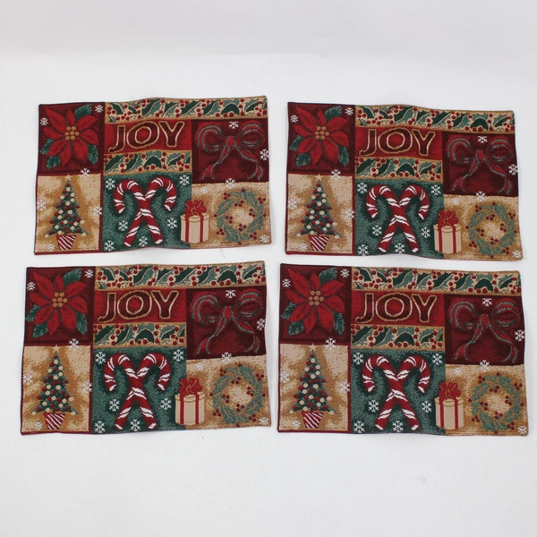 Set of 4 Christmas Design Table Setting Placemats