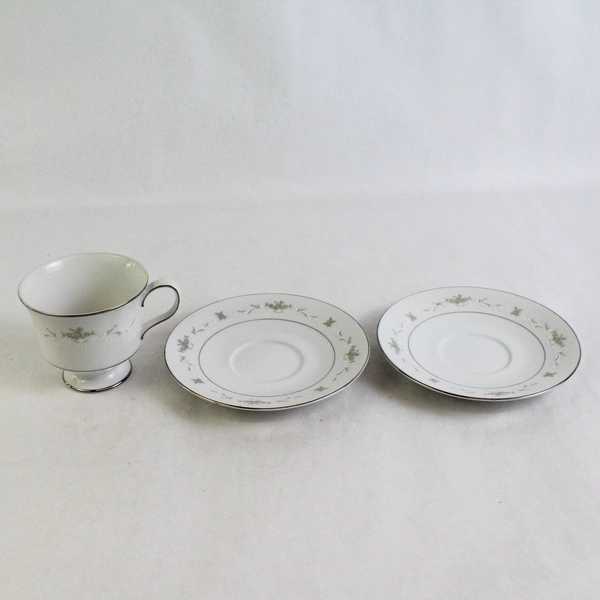Vintage Sango Ballad China Footed Cup with 2 Saucers 