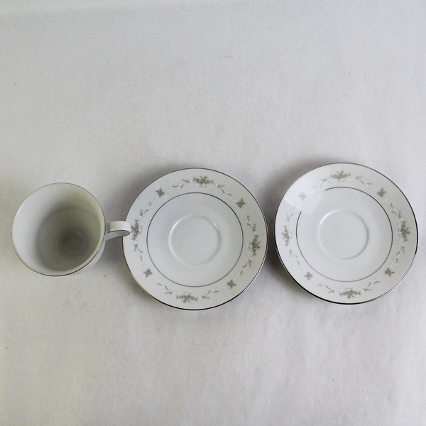 Vintage Sango Ballad China Footed Cup with 2 Saucers 