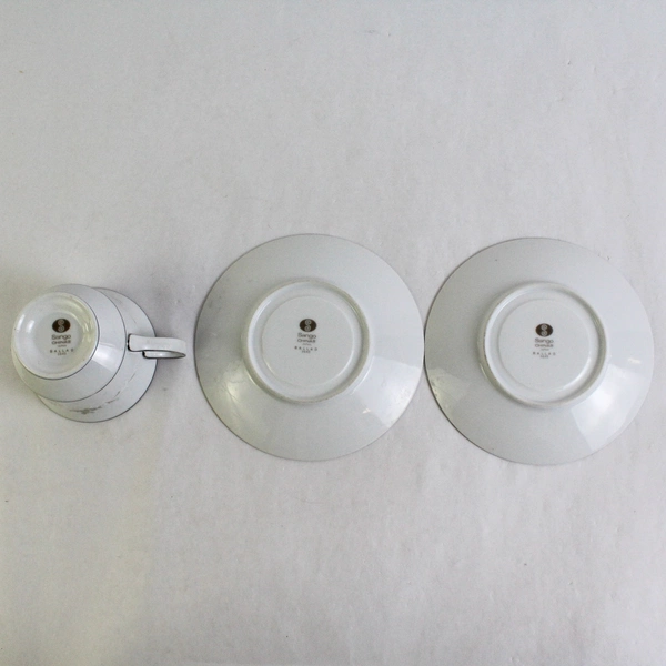 Vintage Sango Ballad China Footed Cup with 2 Saucers 