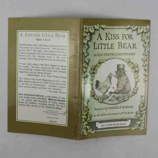 A Kiss for Little Bear by Else Holmelund Minarik An I Can Read Book 1968 PB