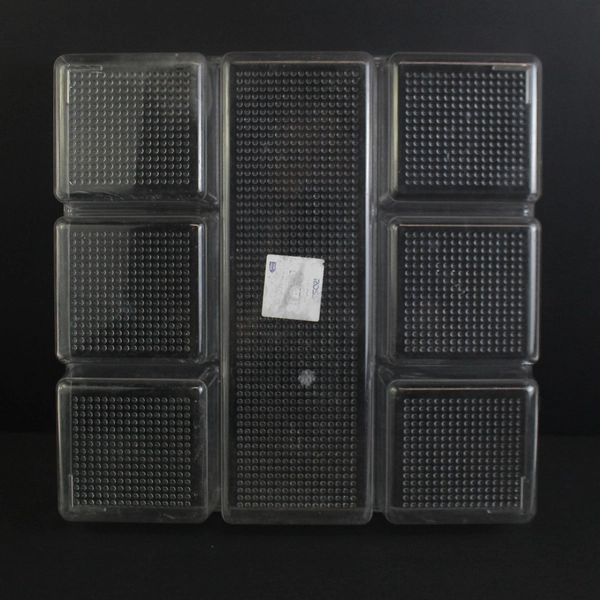 7 Section Square Clear Plastic Divided Tray For Crafts Organization