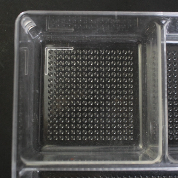 7 Section Square Clear Plastic Divided Tray For Crafts Organization