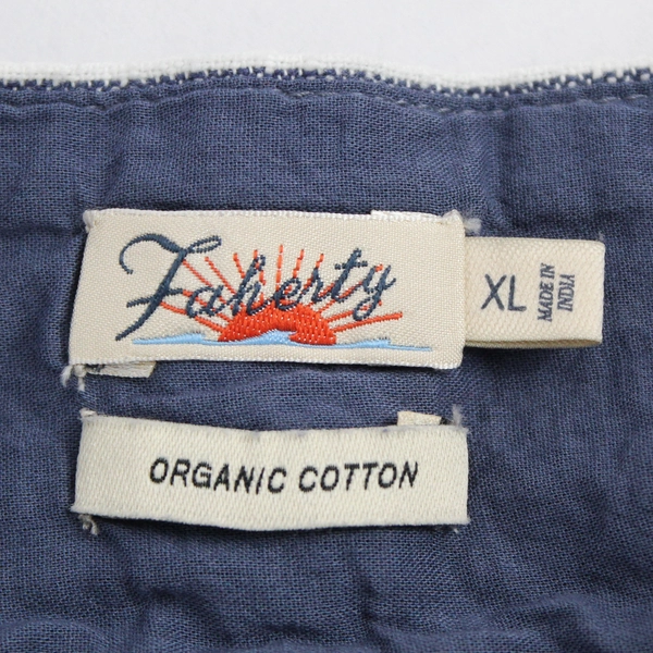 Faherty Short Organic Cotton Blue Square Neck Sleeveless Dress Women's Size XL