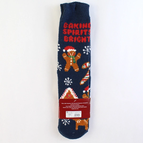 Wondershop Christmas Gingerbread Design Men's Super Soft Crew Socks Size 6-12