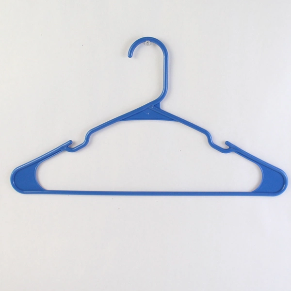 Lot of 10 Tubular Blue Hangers Standard Size for Closet Storage Varied Shades