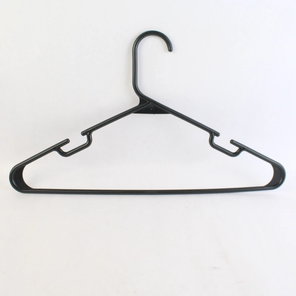 Lot of 10 Tubular Black Hangers Standard Size for Closet Storage Organization