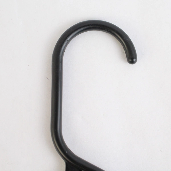 Lot of 10 Tubular Black Hangers Standard Size for Closet Storage Organization