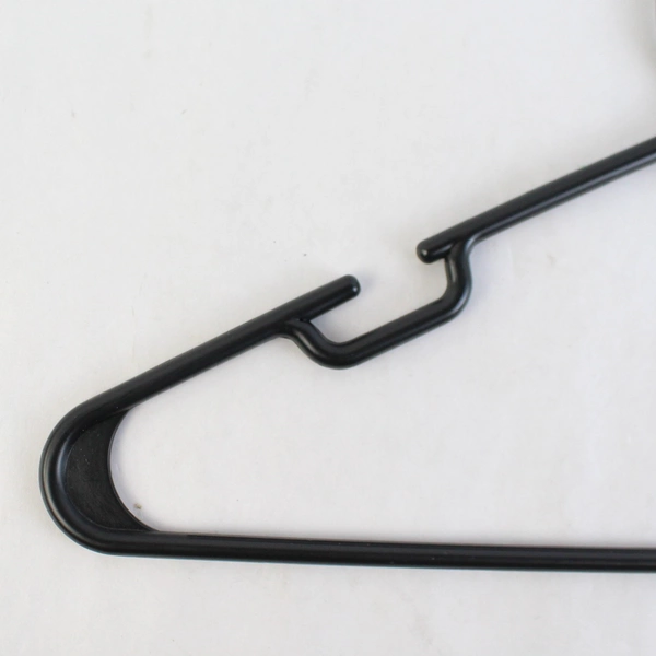 Lot of 10 Tubular Black Hangers Standard Size for Closet Storage Organization