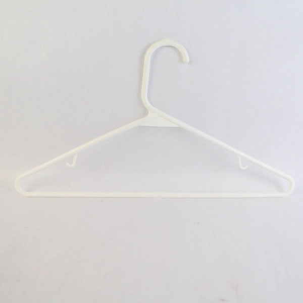Lot of 10 Tubular White Hangers Standard Size for Closet Storage Organization
